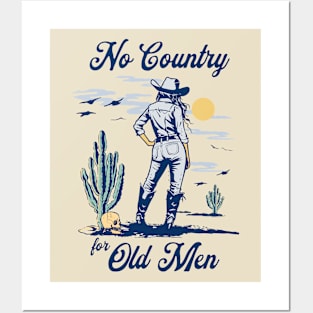 No Country for Old Men Feminist Pro Choice Vintage Cowgirl Posters and Art